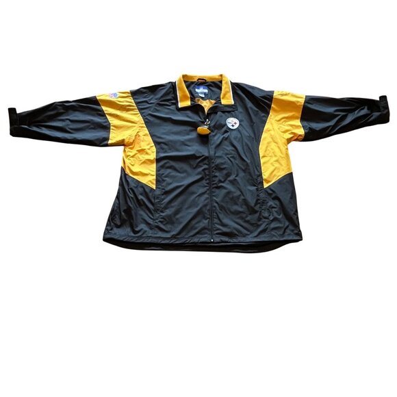 10 signatures 70sNFL Steelers4XL Team Jacket Black/Gold Football Fan Collect